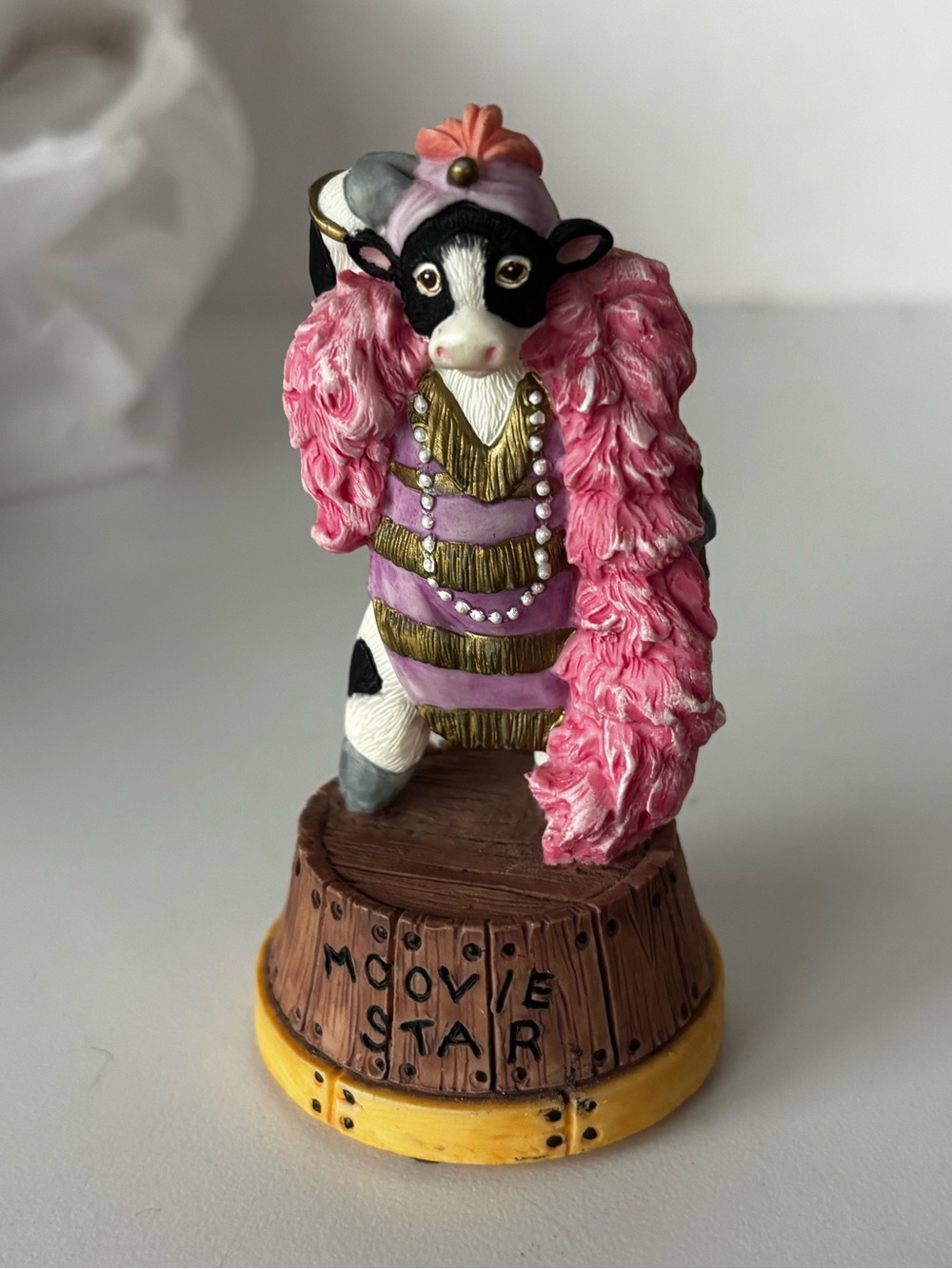 1994 The San Francisco Music Box Company Marjorie Sarnet Cow Moovie Star. Works!